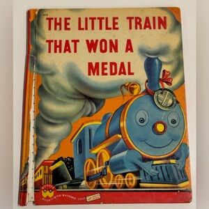 Vintage 1947 The Little Train That Won A Medal by Darlene Geis Wonder Books